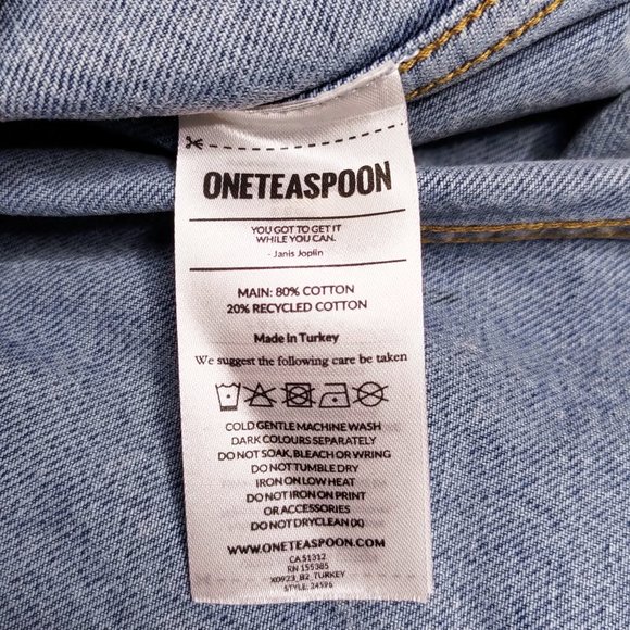 ONETEASPOON Womens Epic Records Graffiti Denim Jacket - Blue Denim - Picture 6 of 10